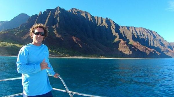 One of the crew members posing for a picture