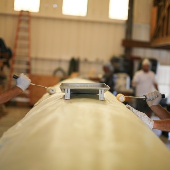 a man standing on a table