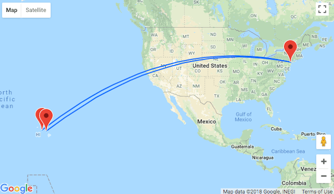 Kauai to NYC